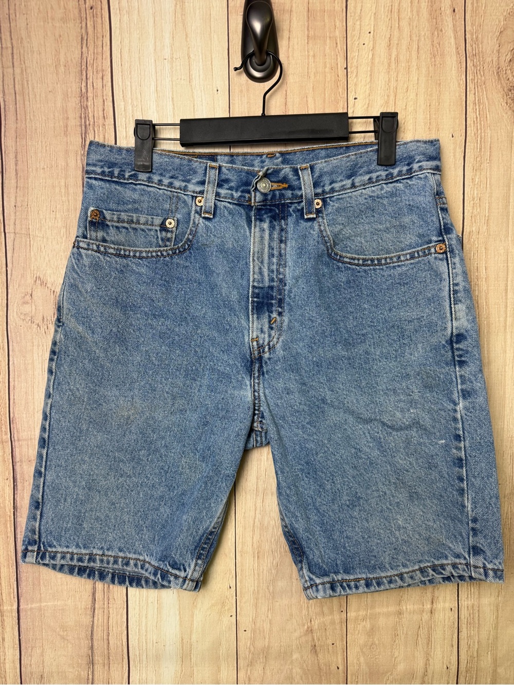 Levi's Blue Denim Men's 505 Jean Shorts - Classic Five-Pocket